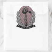 Protea en Windpomp Quadratischer Aufkleber (Tasche)