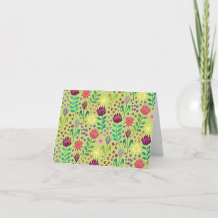Protea Floral Block Print Millefleire Geburtstag Karte