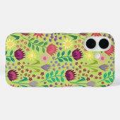 Protea Floral Block Print Millefleur Grün Case-Mate iPhone Hülle (Rückseite (Horizontal))