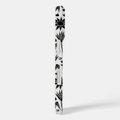 Protea Floral Block Print Millefleur Schwarz-weiß Case-Mate iPhone Hülle (Rückseite / Rechts)