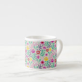 Protea Floral Block Print Milleflex Lichter Espressotasse (Vorderseite Rechts)