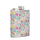 Protea Floral Block Print Milleflex Lichter Flachmann (Rechts)