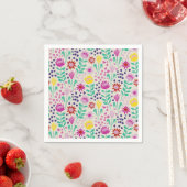 Protea Floral Block Print Milleflex Lichter Serviette (Beispiel)