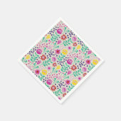 Protea Floral Block Print Milleflex Lichter Serviette (Ecke)