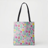 Protea Floral Block Print Milleflex Lichter Tasche (Vorderseite)