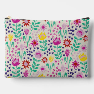 Protea Floral Block Print Milleflex Lichter Zubehörtasche
