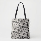 Protea Floral Block Print Milleflex schwarze Leine Tasche (Vorderseite)