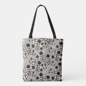 Protea Floral Block Print Milleflex schwarze Leine Tasche (Rückseite)