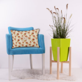 Protea Flower Floral beige red Pattern monogram Dekokissen