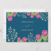 Protea Flower Garden Rett Date Wedding Einladung (Rückseite)