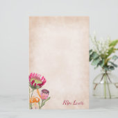 Protea Flowers Personalized Stationary (Stehend Vorderseite)