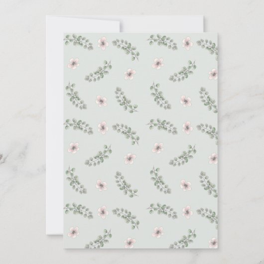 Protea Lights Wood Rustic Wedding Einladung (Rückseite)