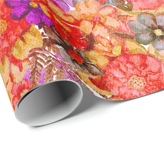 Protea Muster Wrapping Paper Geschenkpapier (Rolleneckpunkt)