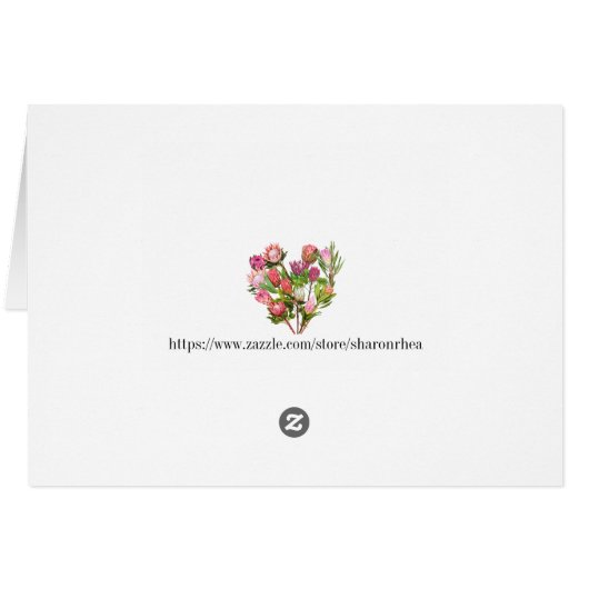 Protea Notecard (Rückseite Horizontal)