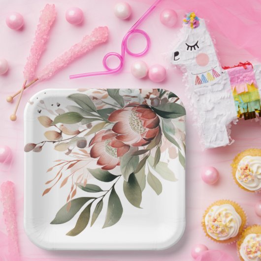 Protea Paper Plate Pappteller (Party)