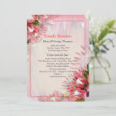 Protea - Strelitzia Blume Bouquets Wiedersehen Einladung (Stehend Vorderseite)