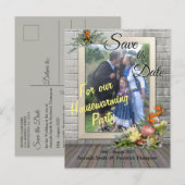 Protea - Strelitzia Blume Häuserwärmung Ankündigungspostkarte (Vorne/Hinten)