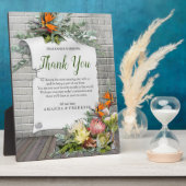 Protea - Strelitzia Blume Vielen Dank Fotoplatte (Seite)