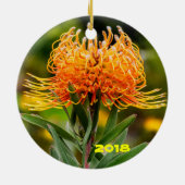 Protea und Lavender Maui High Country, Keramik Ornament (Hinten)