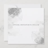 Protea und Pflanze Wedding speichern das Datum der Einladung (Rückseite)