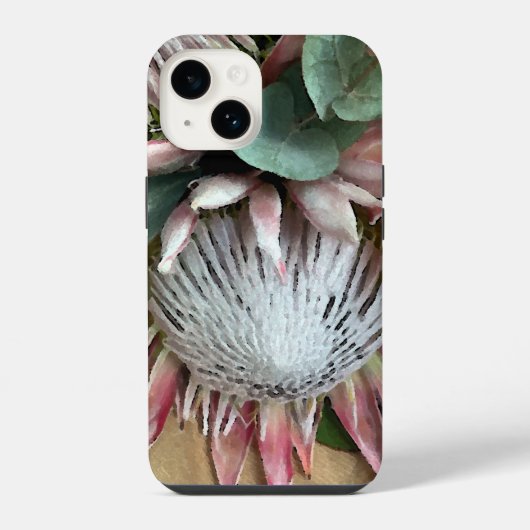 Protea-Wasserfarben-iPhone-Hülle iPhone Hülle (Rückseite)