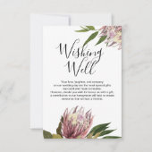 Protea Wedding Wishing Well Response Card RSVP Karte (Vorderseite)