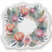 Protea Wreath Cut-out-Aufkleber Aufkleber (Vorderseite)