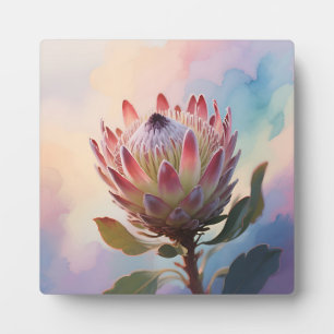 Proteas-Blumen-Aquarell-Traum Fotoplatte