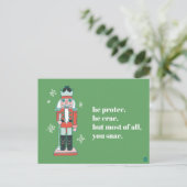 "Protec Nutcracker Holiday Postcard" Postkarte (Stehend Vorderseite)