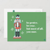 "Protec Nutcracker Holiday Postcard" Postkarte (Vorne/Hinten)