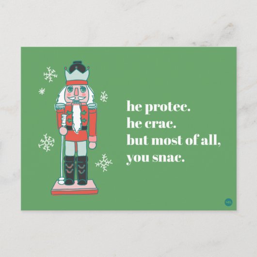 "Protec Nutcracker Holiday Postcard" Postkarte (Vorderseite)