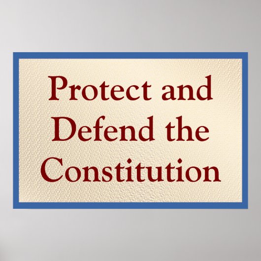 Protect and Defend the Constitution Poster (Vorne)