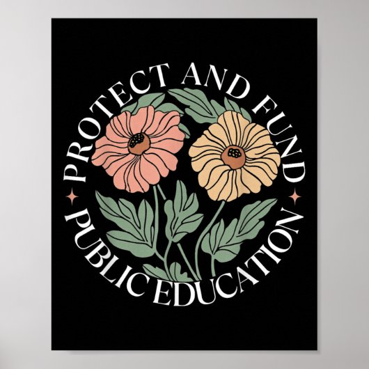 Protect And Fund Public Education Public Teachers  Poster (Vorne)