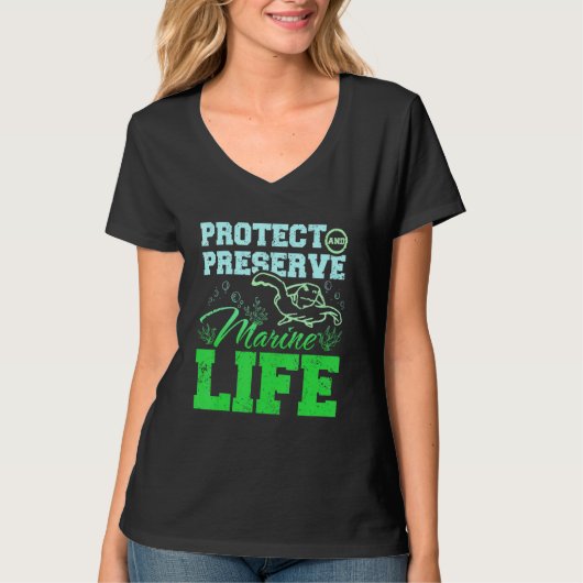 Protect and preserve marine life T-Shirt (Vorderseite)