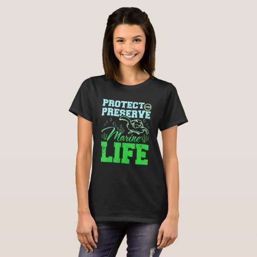 Protect and preserve marine life T-Shirt (Vorne ganz)