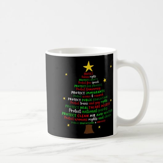 Protect Democracy Christmas Tree Feminist Social J Kaffeetasse (Rechts)