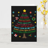 Protect Human Rights Democracy Christmas Tree Men Karte (Gelbe Blume)