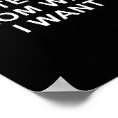 Protect Me From What I Want Desire Quote Poster (Ecke)