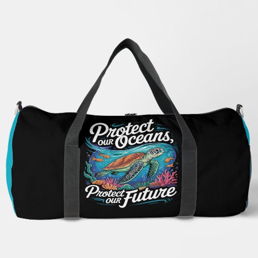 Protect Oceans Future Sea Turtle Duffle Bag (Vorderseite)