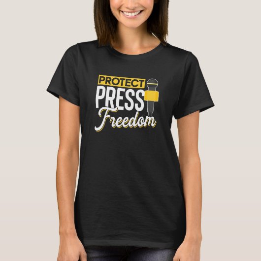 Protect Press Freedom Rights Journalism Journalist T-Shirt (Vorderseite)