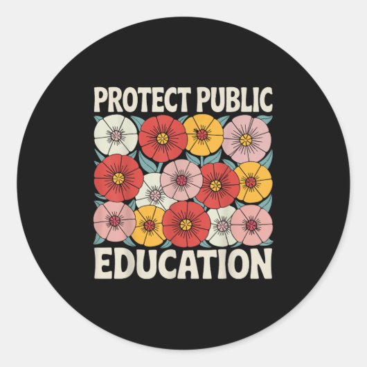 Protect Public Education  Runder Aufkleber (Vorderseite)