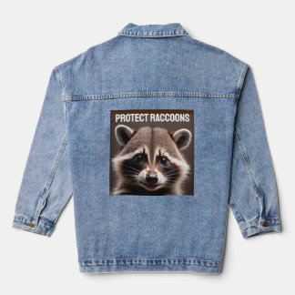 PROTECT RACCOONS Denim Jean Jacket Jeansjacke