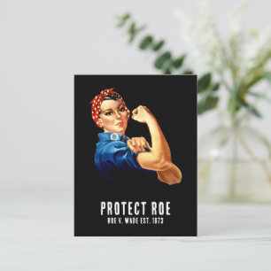 Protect Roe v Wade Rosie the niveter Vintag schwar Postkarte