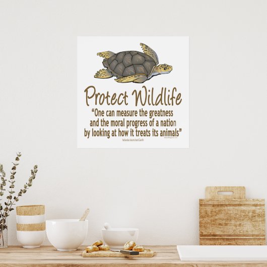 Protect Sea Turtles Poster (Küche)