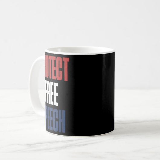 Protect Speech Patriotic Men And Women Kaffeetasse (Vorderseite Links)