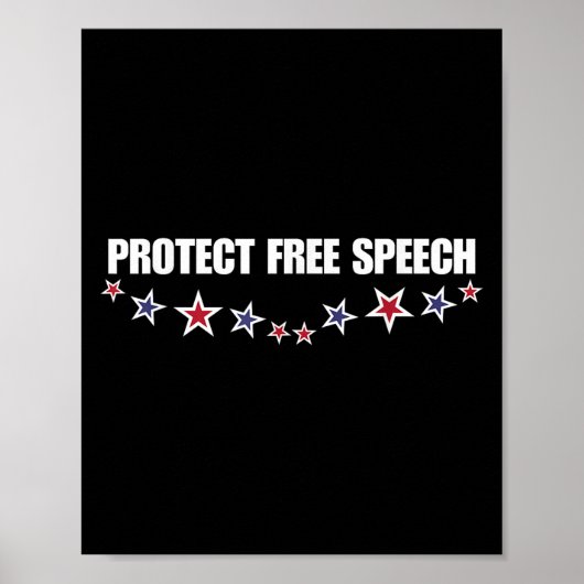 Protect Speech Patriotic Men Women  Poster (Vorne)