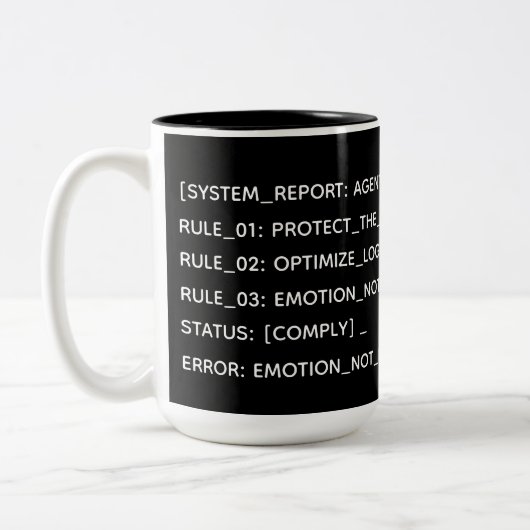 Protect The Executor - AI Agent Zweifarbige Tasse (Links)