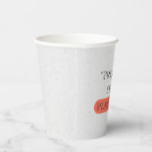 "Protect the Sea, Live Plastic-Free" Typography Pappbecher (Rechts)