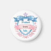 Protect Trans Kids Design, LGBTQ Ally Gift Magnet (Vorne)