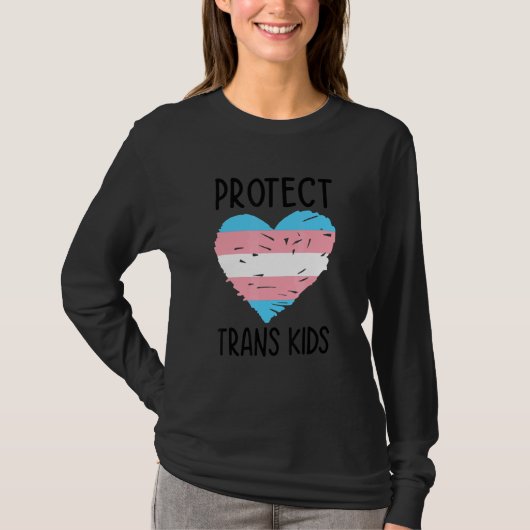 Protect Trans Kids Lgbtq Rainbow Pride Diversity Q T-Shirt (Vorderseite)